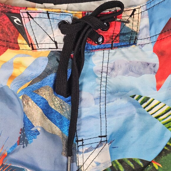 Ripcurl Mens Tropical Island Print Board shorts Size 34 - Picture 6 of 13